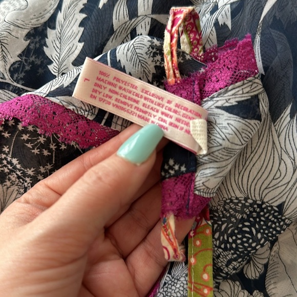 Liberty LA for Target Sheer Spring Floral Blue Pink Tank Top Shorts Pajama Set - Picture 6 of 6